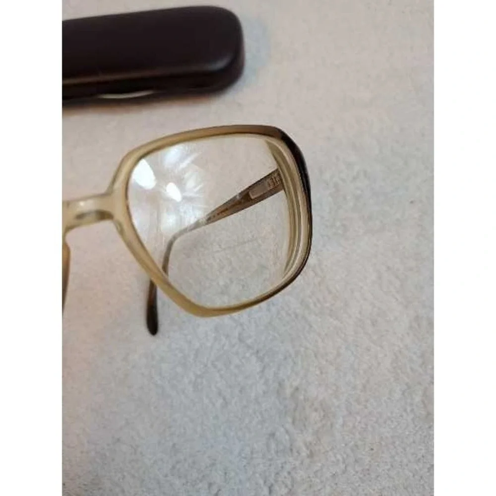 Rodenstock Eyeglasses 5475 Vintage Gold Brown Tortoise Rimless Glasses w Case